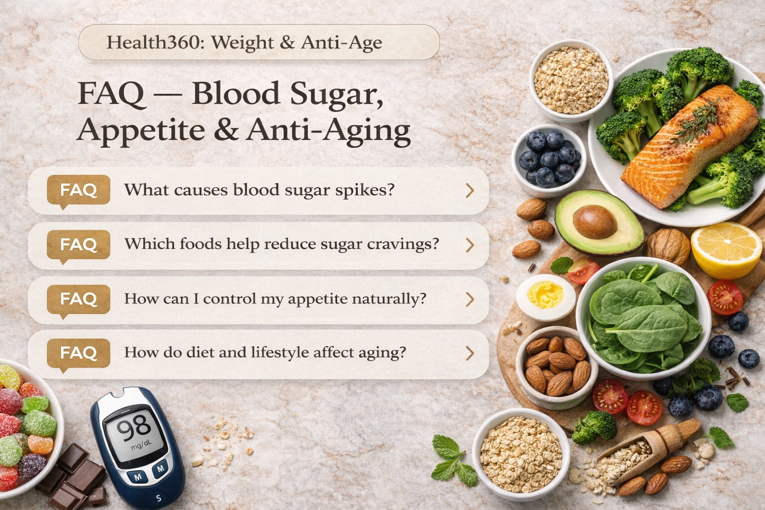 ✅ FAQ — Blood Sugar, Appetite & Anti-Aging (Health360: Weight & Anti-Age)