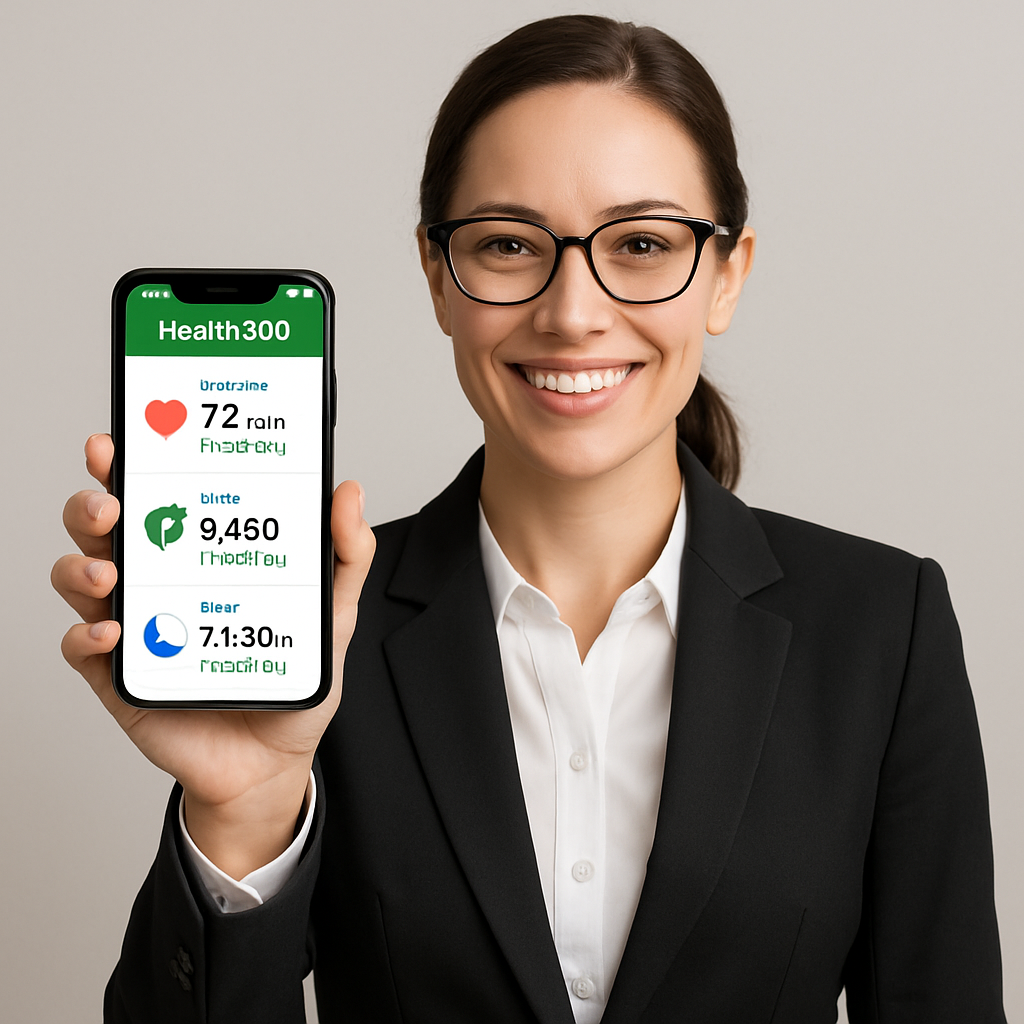 Phone showing a weekly average step count baseline